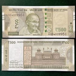 IS149 - Rs 500 India Banknote Star Replacement Issue 6GD INSET V 2022 Limited Issue
