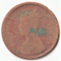 Alternative view of Rare 1/2 Pice 1893 of Victoria Empress of Copper British India Coins