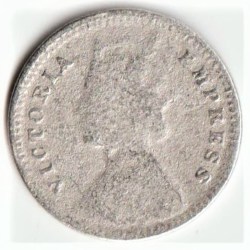 Alternative view of Scare Two Anna 1897 of Victoria Empress Silver Coin at Low Condition at Cheapest Price