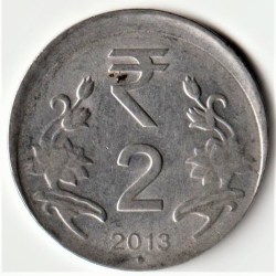 Rare Shifting Error of 2 Rupee 2013 Republic India Coin