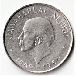 One Rupee Jawarlal Nehru 1964 of Bombay Mint Top Grade Full Details Metal Copper Nickel