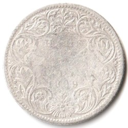 Alternative view of Half Rupee 1899 Bombay Mint of Victoria Empress SCARE Collectible British India Silver Coin