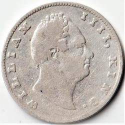 Alternative view of Rare Coin of East India Company One Rupee 1835 William IV King