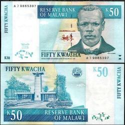 Malawi 50 Kwacha World Banknote 2005 P53a UNC Unique and Rare