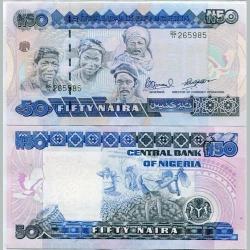 Nigeria 50 Naira 1990s Issue World Banknote Collection Issue Unique and Rare