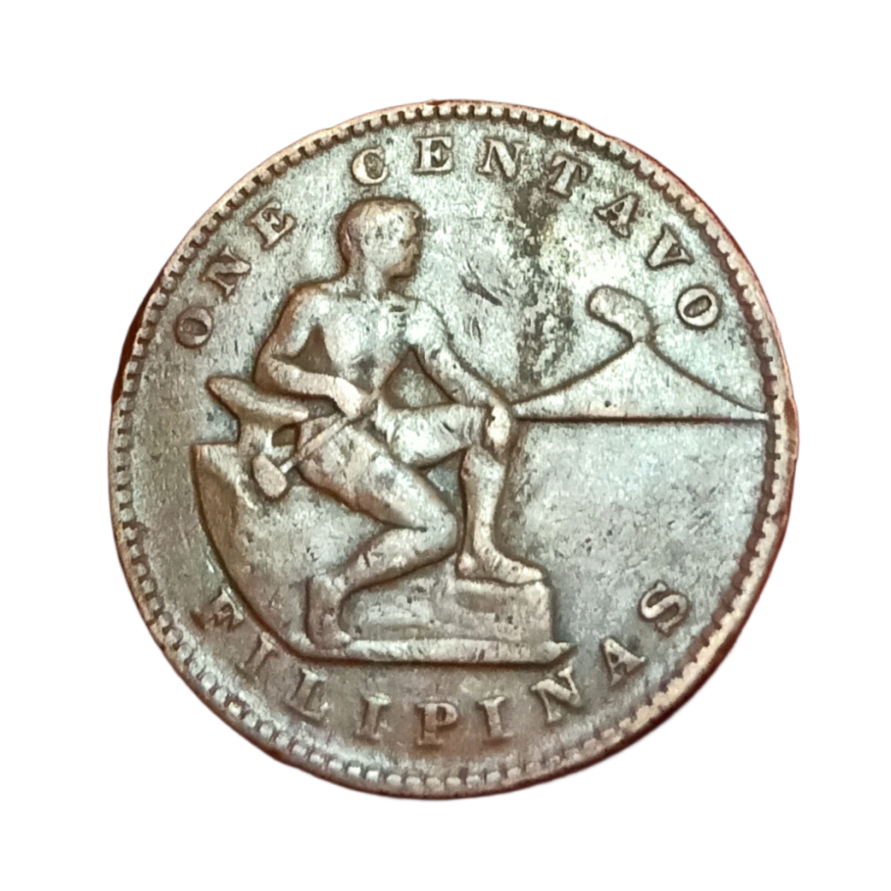 UNITED STATES OF AMERICA One Centavo Year 1938 FILIPINAS **V. RARE** High Grade - Image 2