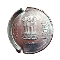 Alternative view of 2 Rupees Fss 2017 BROAD STRUCK Major STRUCK THROUGH & DOUBLE STRIKES Errors **RARE** High Grade.