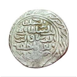 Alternative view of BENGAL SULTANATE Tanka NUSRAT SHAH, Mint-DAR AL DARB/HUSAINABAD Big Flan Complete Border Design.