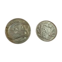 Alternative view of SINGAPORE 10 CENTS and 20 CENTS Same Year 1968 SET 2 Coins are in High Collectable Grades.