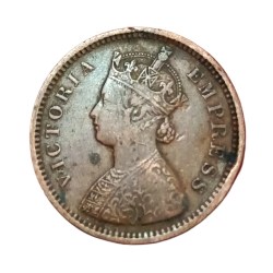 Alternative view of British India 1/2 PICE Key Date 1894 Calcutta VICTORIA EMPRESS **V. SCARE** High Collectable Grade.
