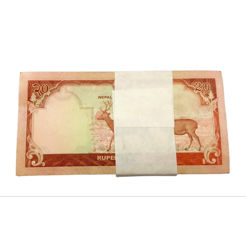 NEPAL 20 RUPEES Serially 100 Notes Complete Bundle **SCARE** UNC Grade. - Image 2