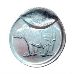 25 Paisa Fss RHINO 🦏 Series Major INDENT Error **V. SCARE** UNC Grade.