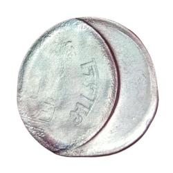 One Rupee Fss Corn Theme BROAD STRUCK ENLARGED BROCKAGE Error **RARE** Top UNC Grade.