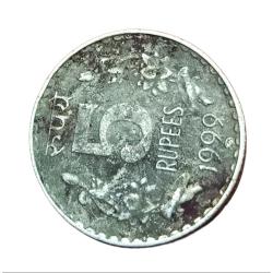 Alternative view of 5 Rupees Cu/Ni 1999 Foreign MOSCOW RUSSIA Mint 9° CLOCK ROTATION Error RARE Collectable Grade