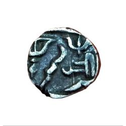 Alternative view of Baroda State Silver 1/2 Rupee "JI" Written Name of JIYA Rao Sindhya **Scare** Collectable Grade.