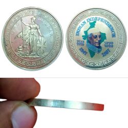 BRITAIN Silver TRADE DOLLAR TOKEN Special LIMITED Edition 50th INDEPENDENCE DAY "NEHRU" UNC Grade.