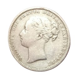 Alternative view of UK NORTHERN IRELAND Silver 1 SHILLINGS W=5.6g Year 1880 QUEEN VICTORIA Crowns & Coronets RARELY Seen