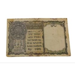 Alternative view of British India ONE RUPEE Year 1940 Sign C. JONES King GEORGE-VI Black Serial in Collectable Grade.