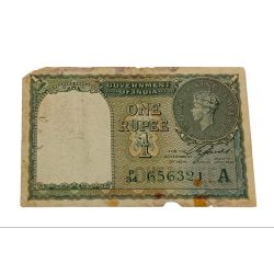 British India ONE RUPEE Year 1940 Sign C. JONES King GEORGE-VI Green Serial in Used Condition.