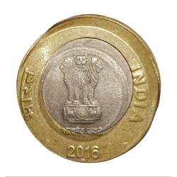 10 Rupees Bi-Metal Year 2016 Bombay Mint DIE CAPPED Error in High Collectable Grade.