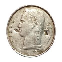 BELGIUM Cu/Ni 1 FRANC Year 1980 in Collectable Grade.