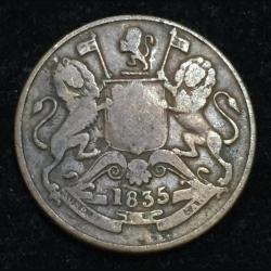 India - British ½ Anna East India Company Heigh Detailing Coin #1055