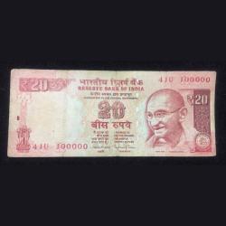 100000 OLD ishu 20 Rupees Note Raghuram Rajan