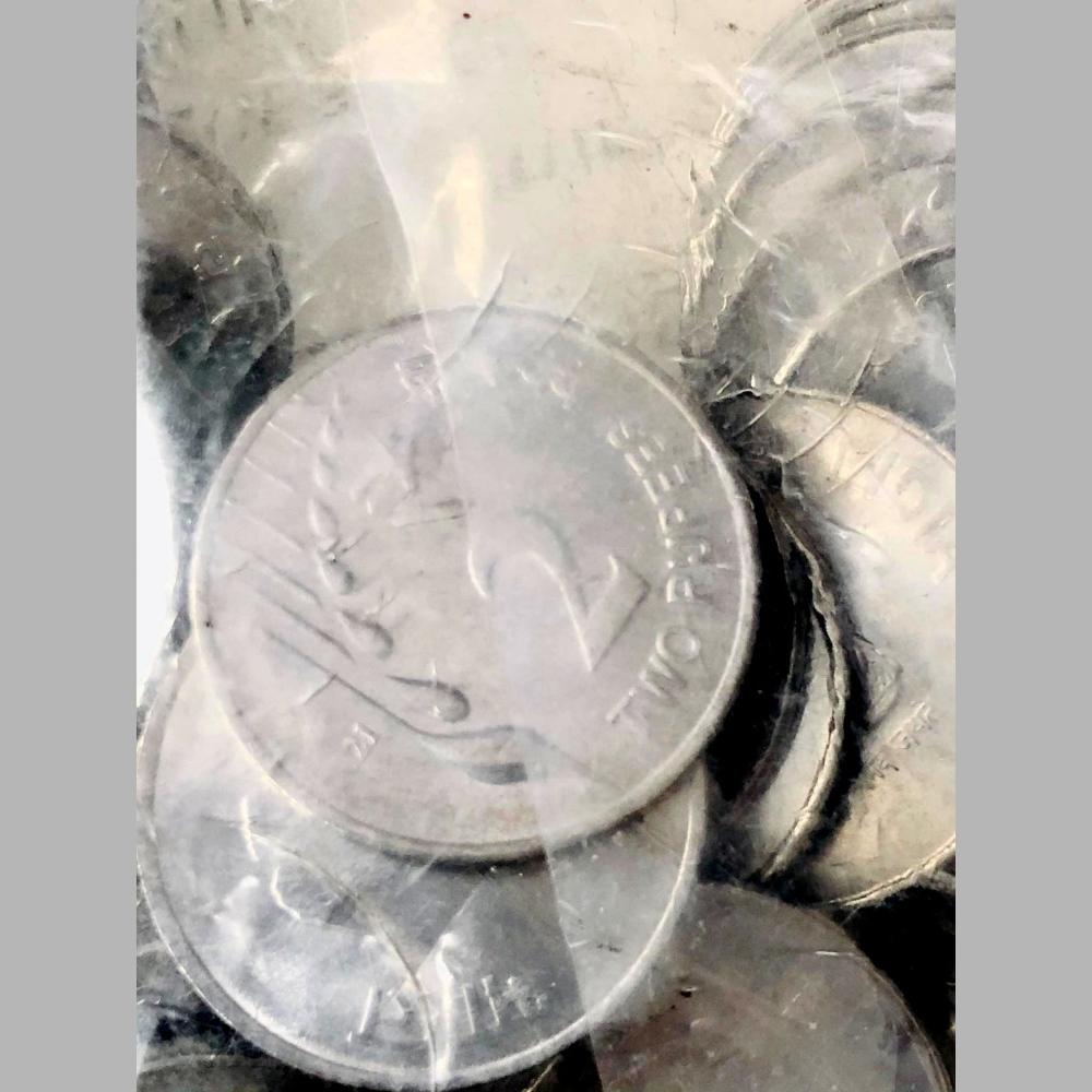 Rs 2 RBI 100 Coin Seal Pouch Republic India Definitive Issue 2021 Hyderabad Mint X Rare - Image 2