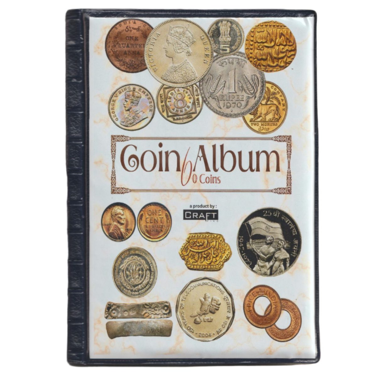 60 Pocket Coin Album by Craft Five High Quality Medium Size Album New