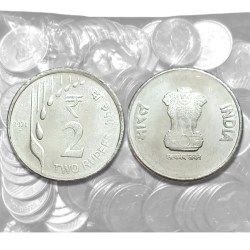 Rs 2 RBI 100 Coin Seal Pouch Republic India Definitive Issue 2021 Hyderabad Mint X Rare
