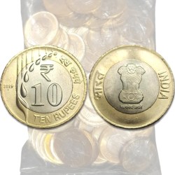 Ten Rs Scare Coin Pkt 2019 Noida Mint RBI Sealed Packed Rare Item