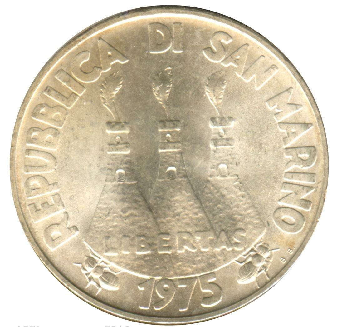 San Marino 1975 proof silver set. Mint pack 8 coin set.(birds) With box back - Image 4