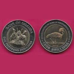 Uganda, 1000 Shillings, 2012, KM# 278, 50 Years of Independence, Bimetal, UNC Condition.