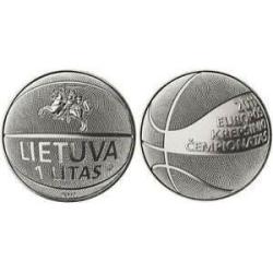 Lithuania, 2011, 1 Litas, KM# 177, European Basketball Championship, UNC Condition.