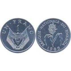 RWANDA, 1 FRANC, 1985, KM# 12, UNC Condition.