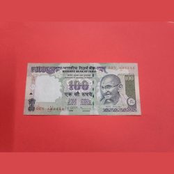 100 Rs Same Serial number 444444 Unc Condition Fancy Number Note Old Issue