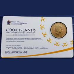 Alternative view of Cook Islands, 1 Dollar, 2015, 50th Anniversary of Self Government, UNC CONDITION, Coin Card.