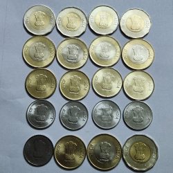 Alternative view of Full Sets Of Azadi Amrit Utsav Mumbai Noida Hyderabad Kolkata Mint Coin UNC 2021 AND 2022