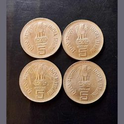 Alternative view of First prime minister of Jawaharlal Nehru Denomination 5₹ Portrait Jawaharlal Nehru