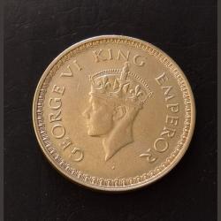 Rare Rare British India King and emperor George VI Denomination:₹1 Year:1943 Excellent condition