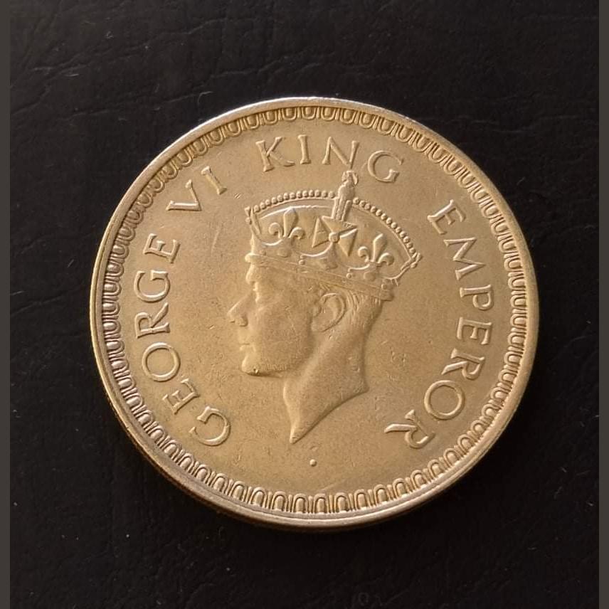 Rare Rare British India King and emperor George VI Denomination:₹1 Year:1943 Excellent condition