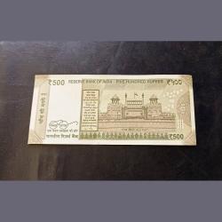 Alternative view of Reserve Bank of India 500₹ note Unc condition Fancy number 600000