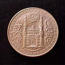 Indian princely states. Hyderabad Nizam Denomination 1 ₹ Excellent condition