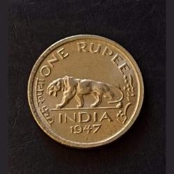 Rare rare King and emperor George VI Denomination:₹1 Year:1947 excellent condition
