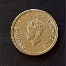 Alternative view of Rare rare King and emperor George VI Denomination:₹1 Year:1947 excellent condition