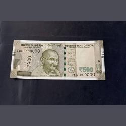 Reserve Bank of India 500₹ note Unc condition Fancy number 300000