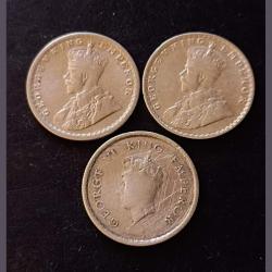 Alternative view of Rare Rare Set of 3 pieces of 3 different years of King and emperor George V and emperor George Vl De