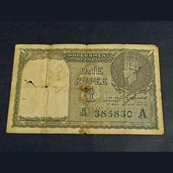 Government of India King and emperor geroge vi 1₹ note Condition as per image Similar piece given