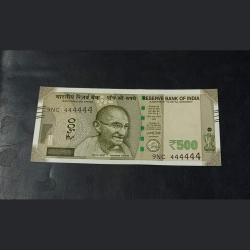 Rare Rare Reserve Bank of India ₹500 note with fancy number 6 times 4 Excellent condition