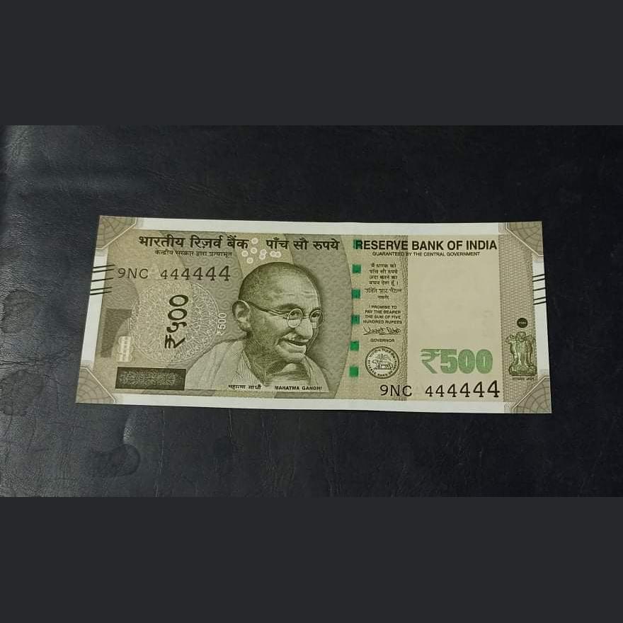 Rare Rare Reserve Bank of India ₹500 note with fancy number 6 times 4 Excellent condition